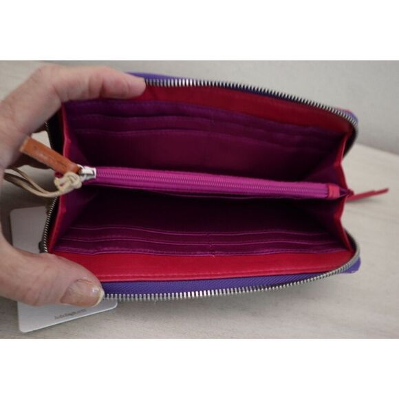 HOBO CB-32477 Women's Pink Poppy Floral Print Max Large Zip Around Wallet - Picture 6 of 12